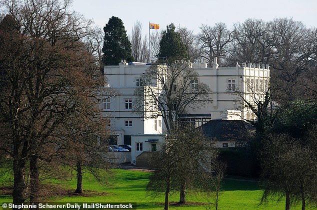 Prince Andrew has lived at lavish 30-room property Royal Lodge (pictured) since 2003