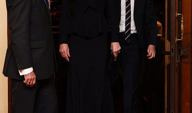 The Princess of Wales arrives at the Royal Albert Hall with her son Prince George