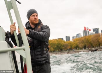 Prince Harry has been accused of 'copying' his older brother Prince William after posing for a remarkably similar photo opportunity