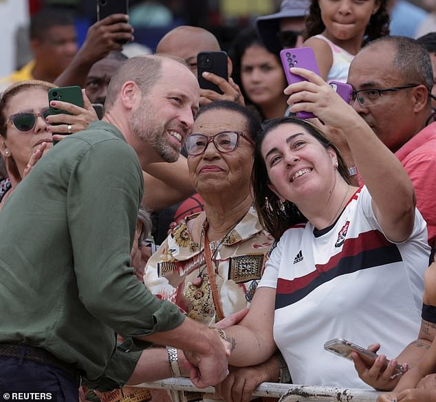 William poses for a picture on Paqueta island, during an official visit in Rio de Janeiro, Brazil