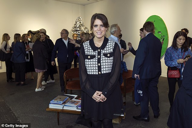 Princess Eugenie pictured on the Hauser & Wirth stand at a Paris art festival in 2022