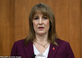 Few of us are at our best before breakfast but Rachel Reeves's early-morning speech was a horror show, writes Quentin Letts. 'Down the cathode ray tube shimmered a yellowish, unsmiling presence. Her eyeballs were stuck at the top of their sockets. Her fringe was scraped low'