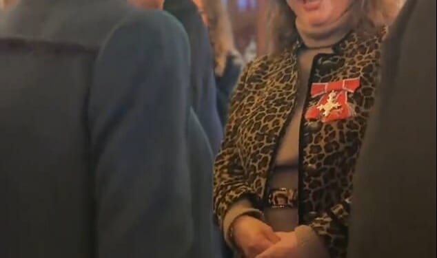 Queen Camilla and Gavin and Stacey star Ruth Jones (pictured) shared an amusing moment today, when Her Majesty asked the actress if she had 'lost masses of weight'