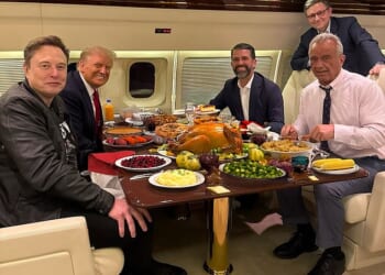 The Health Secretary, 71, took to X this afternoon to wish his one million followers a happy Thanksgiving. He included an edited photo of him, Donald Trump, Donald Trump Jr, Elon Musk and House Speaker Mike Johnson
