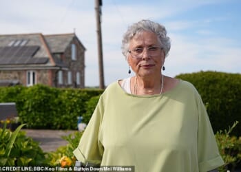 Carol Wyatt (pictured) one of the residents of Camelford in Cornwall