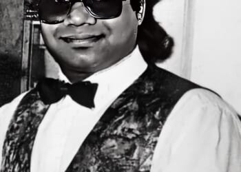 Shamsuddin Mahmood in waistcoast inthe  restaurant he worked in