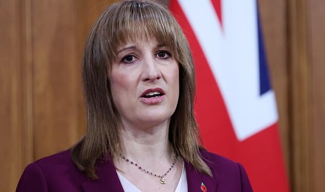 Working families will be more than £1,000 worse off as a result of Rachel Reeves’ looming stealth tax raid, the Tories warned last night. Pictured: Ms Reeves delivers a pre-budget speech at Downing Street earlier this month