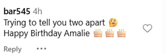 Fans wrote in the comment section: 'she is your double' and 'God really said "copy and paste"