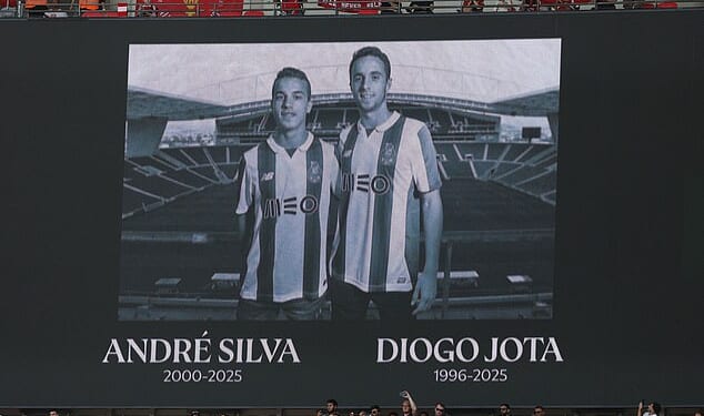 In an attempt to pay tribute to Andre Silva and Diogo Jota, Real Madrid inadvertently included the wrong photo