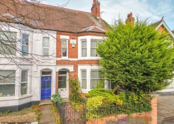 The unassuming property looks like just every other house on Manor Court Road in Nuneaton, at first glance