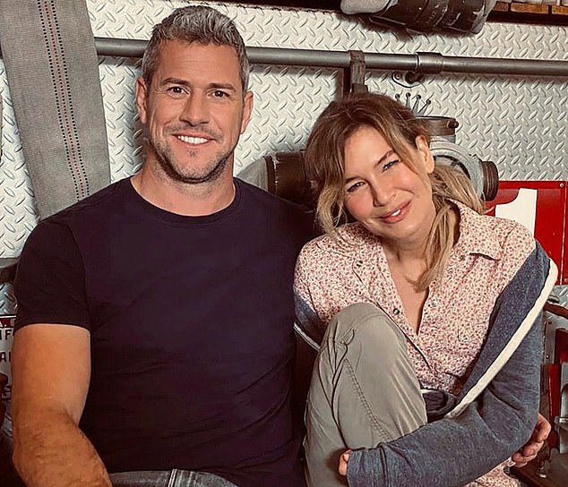 Seen with her partner Ant Anstead