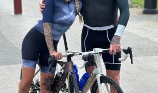 Bradley Wiggins with his new girlfriend Courtney Knott - a stunning fellow cyclist who he credits for rekindling his love for the sport