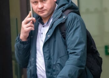 Andrii Starovoitov, 33, (pictured) walked free from court after being given a 12-month community order for molesting a woman at a busy London train station