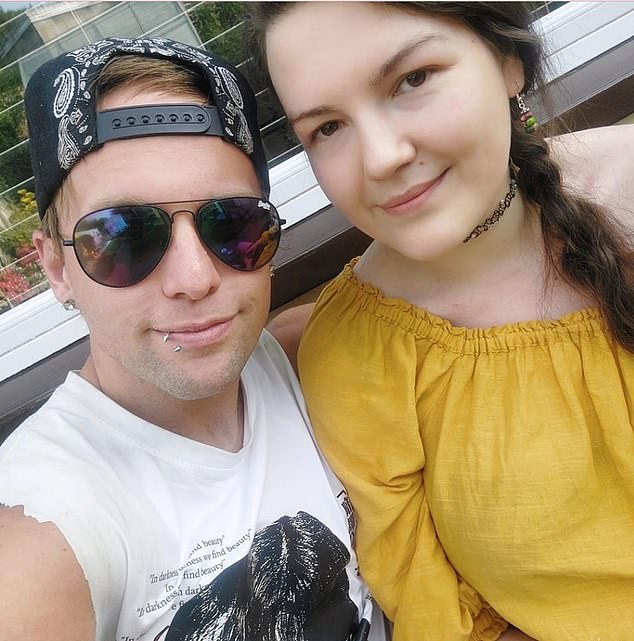 Sonia Exelby (pictured, right, with her boyfriend Steve Hunt) flew to Florida last month 'seeking a violent death'