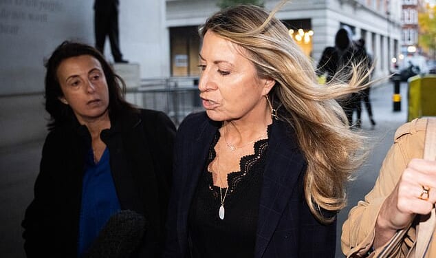 Deborah Turness (pictured centre), chief executive of BBC News, hit back at claims that the BBC was institutionally biased as she arrived at Broadcasting House Monday morning