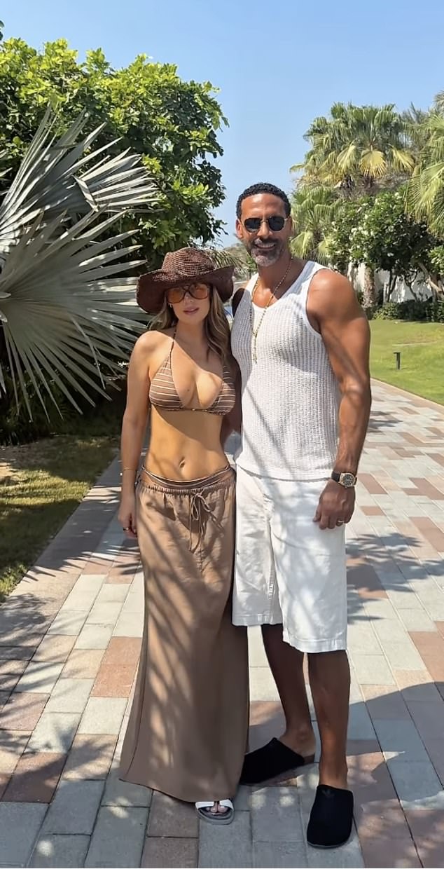 Rio Ferdinand (pictured with his wife Kate) swapped life in England for Dubai in August