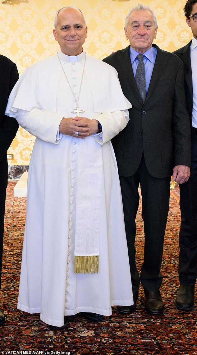 Roebrt De Niro visited the Vatican and met with Pope Leo XIV on Friday