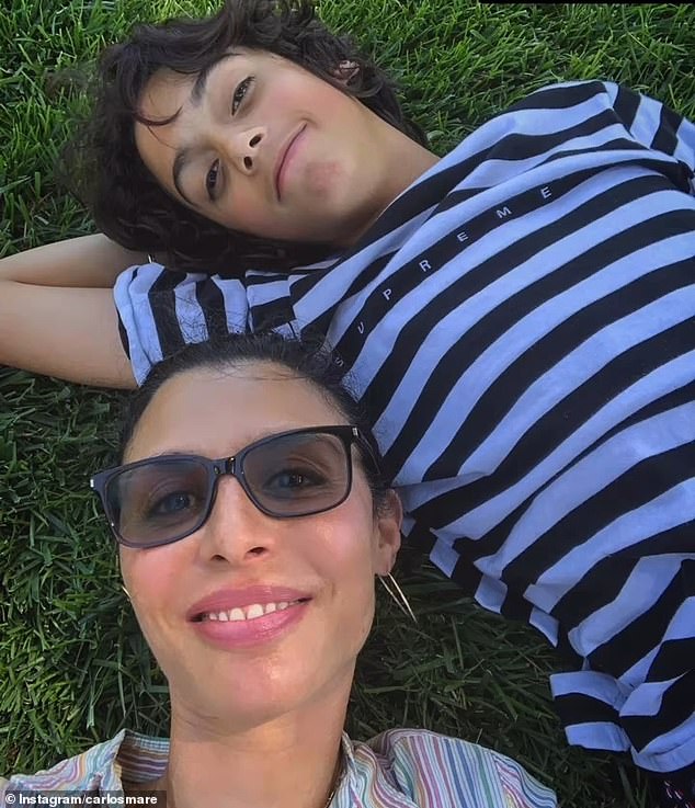 Leandro was the only son of De Niro's adopted daughter Drena, 58. They are pictured together