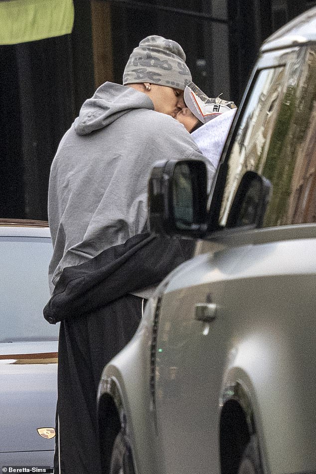 Romeo Beckham showed off his swanky £100,000 Porsche as he packed on the PDA with his on-off girlfriend Kim Turnbull in Notting Hill this week - after their brief split