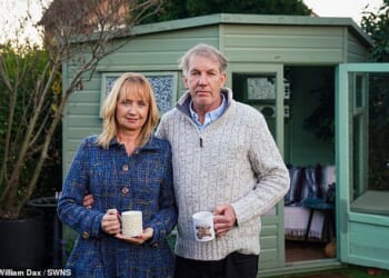 Andrew and Julie Causley (pictured) have been ordered to take down his summerhouse in their garden in Exeter