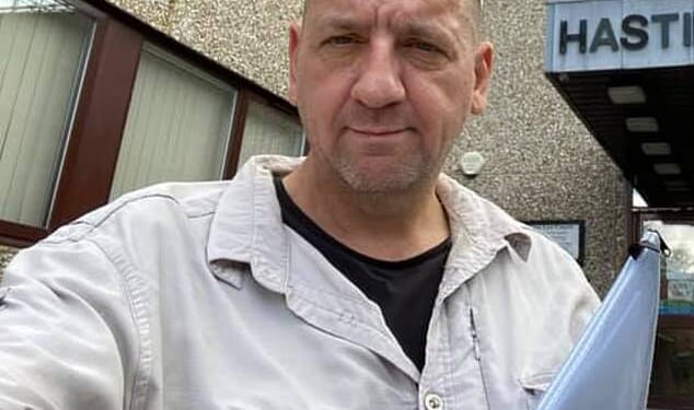 Pierre Frenette (pictured), 60, and his wife Donna are claiming they were wrongfully arrested after the death of Pierre's father Peter Frenette, 80, in 2023