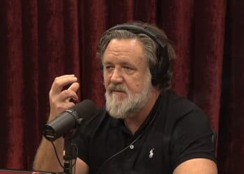 Australian actor Russell Crowe called the US the 'greatest country in the world' as their conversation got political