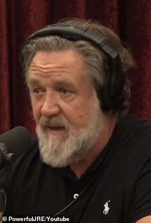 The actor is seen during the podcast