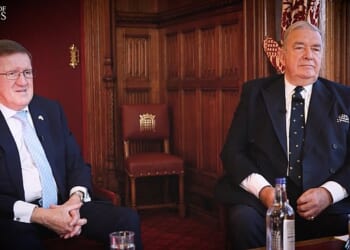 Admiral Lord West (pictured, right) and Lord Robertson (pictured, left) both spoke on the Lord Speaker's Corner podcast
