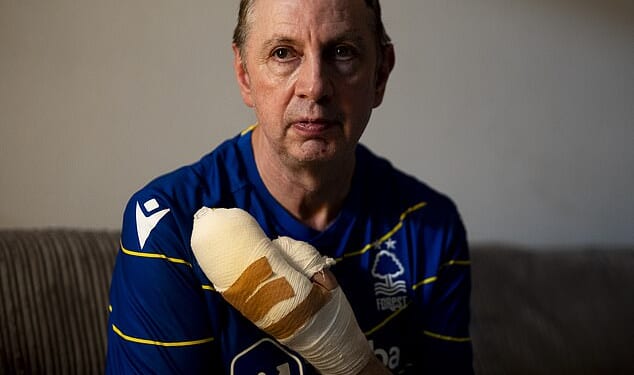 Huntingdon stabbing victim Stephen Crean at his home in southwest London on Monday