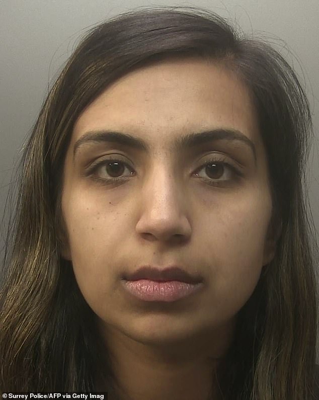 Urfan Sharif and Beinash Batool were convicted of murder, while Sara's uncle Faisal Malik (far right) was convicted of causing or allowing her death