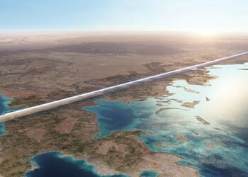 The Line (pictured) has now been massively scaled back, only set to be a few miles long