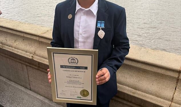 Rafael Tahan, 10, from north west London, has been recognised for his incredible charity efforts after raising more than £400,000 for two charities from which he received support while undergoing treatment for leukaemia