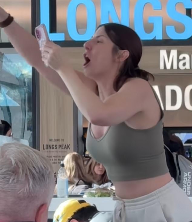 A woman in the Denver airport went viral for her meltdown at the terminal. Image via @UnacceptableTay on TikTok