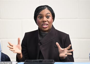Conservative Leader Kemi Badenoch (pictured) at the start of the week, holding talks with farmers at an emergency food and farming summit
