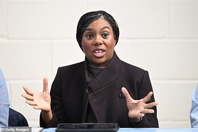 Conservative Leader Kemi Badenoch (pictured) at the start of the week, holding talks with farmers at an emergency food and farming summit