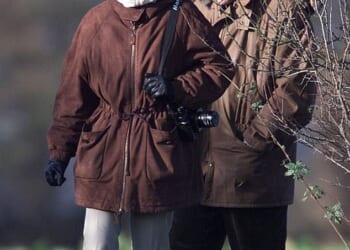Ghislaine Maxwell and Jeffrey Epstein on a pheasant shoot with Andrew in December 2000