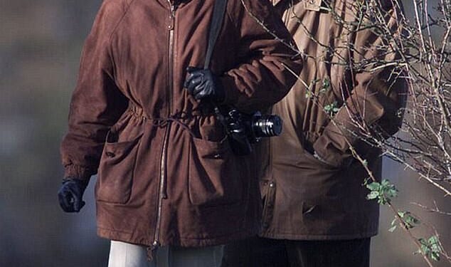 Ghislaine Maxwell and Jeffrey Epstein on a pheasant shoot with Andrew in December 2000