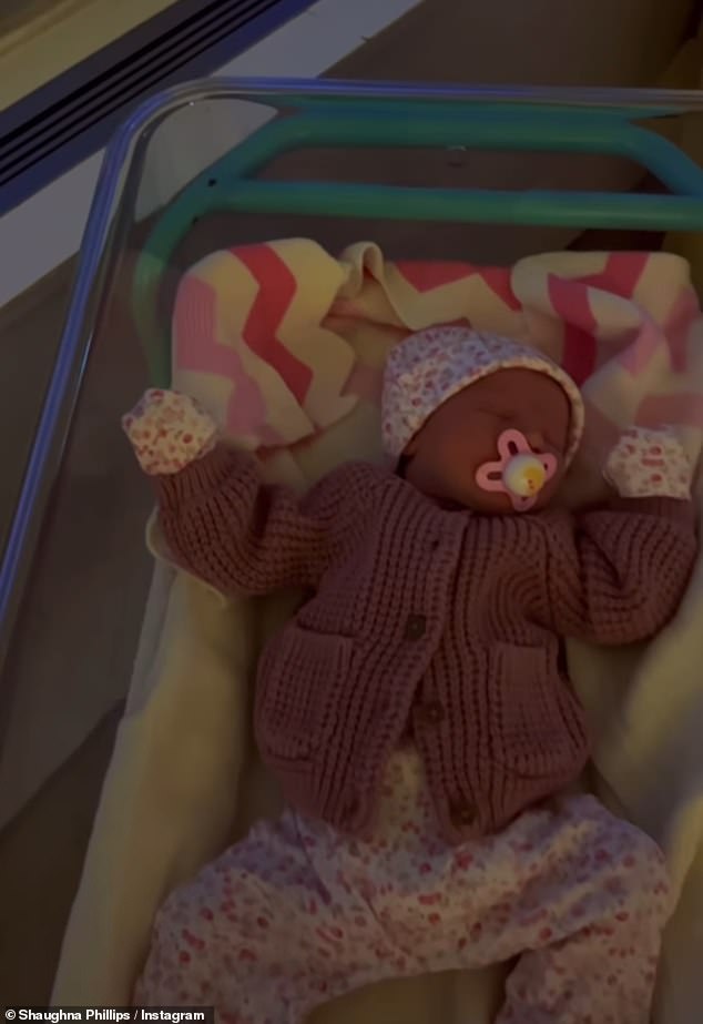 The Love Island star, 31, took to Instagram on Sunday to announce she had welcomed by Sofia Phillips-Webb on Friday