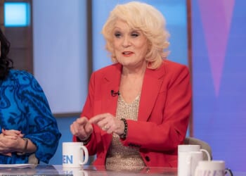 Sherrie Hewson has revealed she was once kicked under the table by her Loose Women co-star Coleen Nolan after making an 'outrageous' comment live on air (Sherrie pictured on the show 2024)
