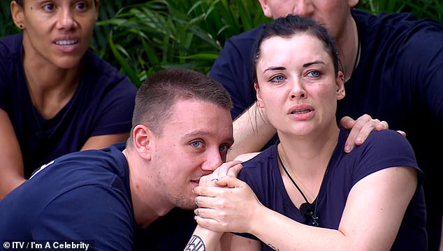 I'm A Celeb 's potential lovebirds Shona McGarty, 35, and Aitch, 24, have shared another heartfelt moment on tonight's episode ahead of the return of live trials