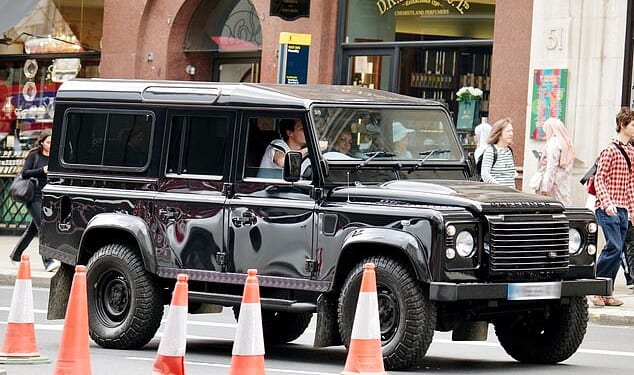 Cruz Beckham (pictured in his Land Rover) has lost his licence after receiving his second speeding ticket