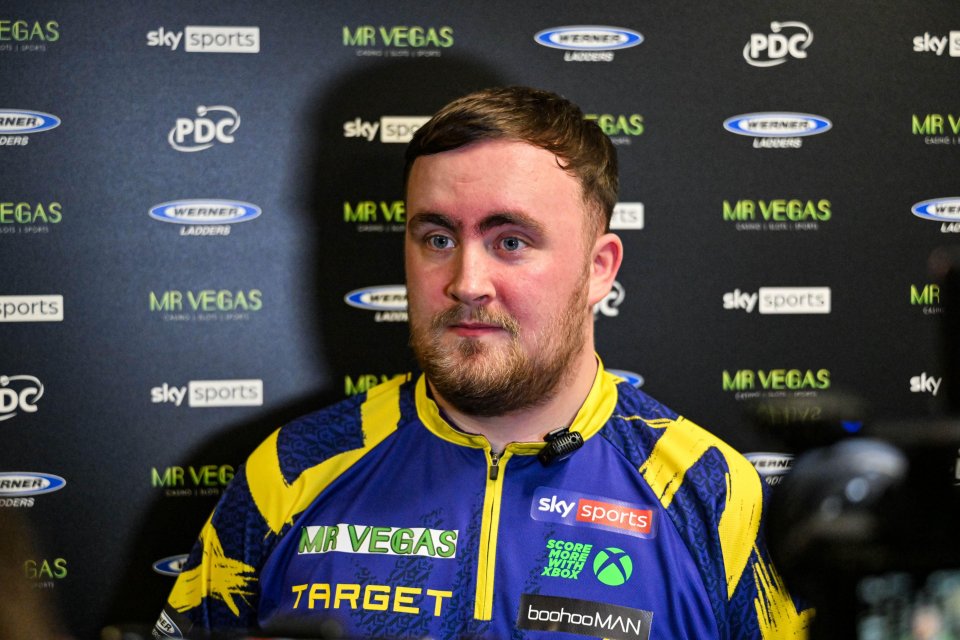 15th November 2025, WV Active Aldersley, Wolverhampton, Midlands, England; 2025 PDC Mr Vegas Grand Slam of Darts; Luke Littler faces questions from the media after winning his quarter final match against Josh Rock Credit: Action Plus Sports Images/Al