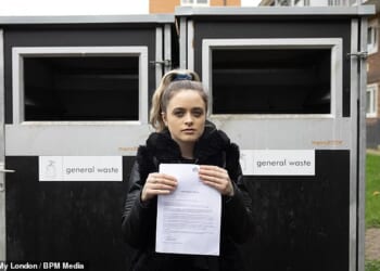 Single mother is fined £1,000 for fly-tipping by Labour-run council after she put an ENVELOPE next to overflowing bins