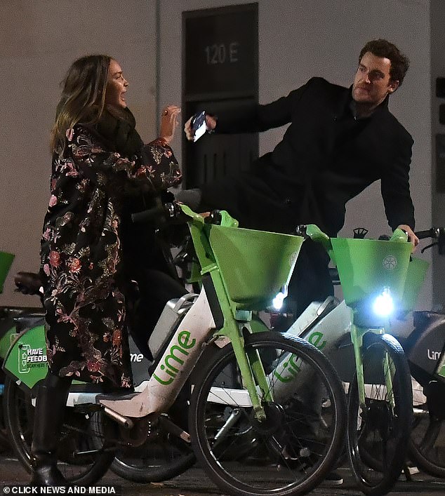 Later jumping on rental bikes and cycling off into the night