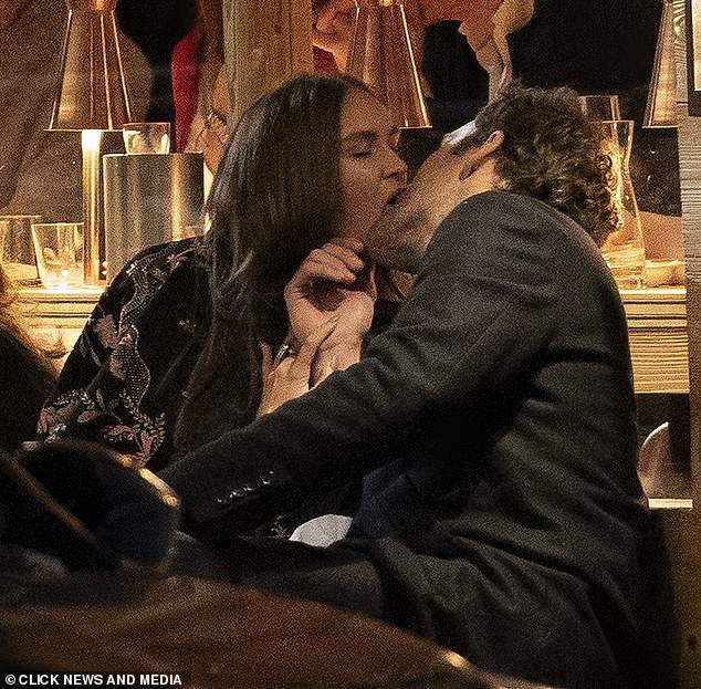 Peregrine and Nina could not keep their hands off each other as they passionately kissed before she licked his thumb in a very saucy display