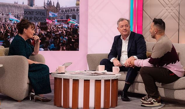 Lorraine Kelly was left squirming in her seat as Piers Morgan and Dr Amir furiously clashed over trans rights and women¿s spaces during Thursday's show