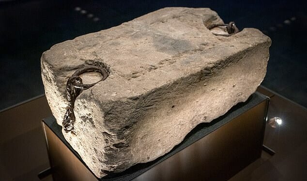 The Stone of Destiny, pictured here on display at the new Perth Museum, was used in the coronation of Scottish monarchs until the 13th century, and thereafter in the coronation of English and later British monarchs