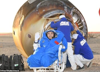Astronaut Chen Zhongrui exited the Shenzhou-21 space capsule on November 14 after a nine-day delay caused by space debris damaging their original spacecraft