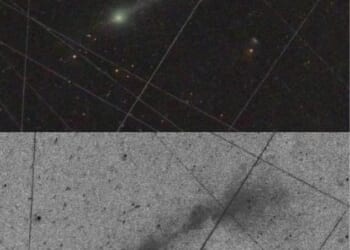 Optical images captured on November 9 (pictured) reveal that 3I/ATLAS is ejecting enormous jets of material both toward and away from the sun