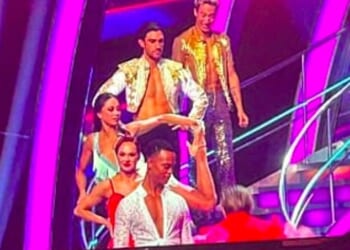Strictly fans appeared to spot professional Katya Jones instructing her partner Lewis Cope before the Instant Dance challenge on Saturday night's episode